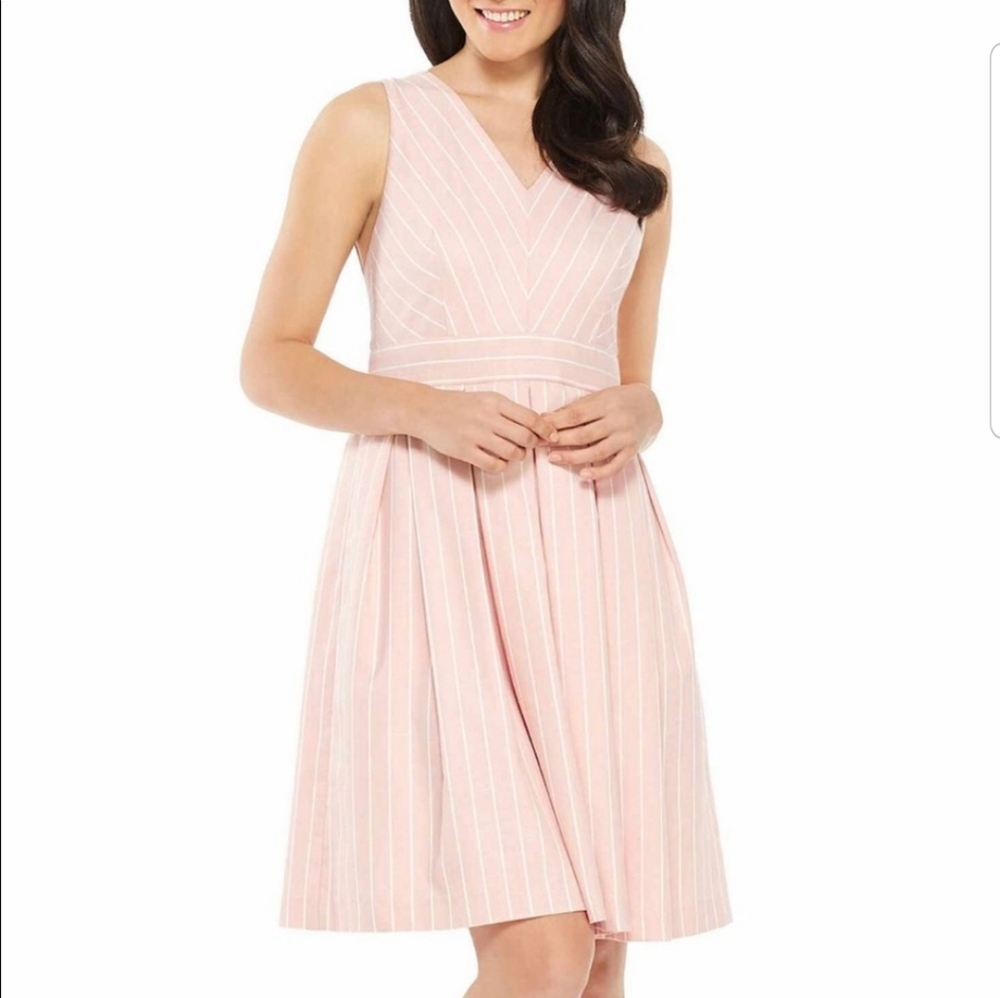 NWT Galmeetsglam Samantha Stripe Fit & Flare Dress